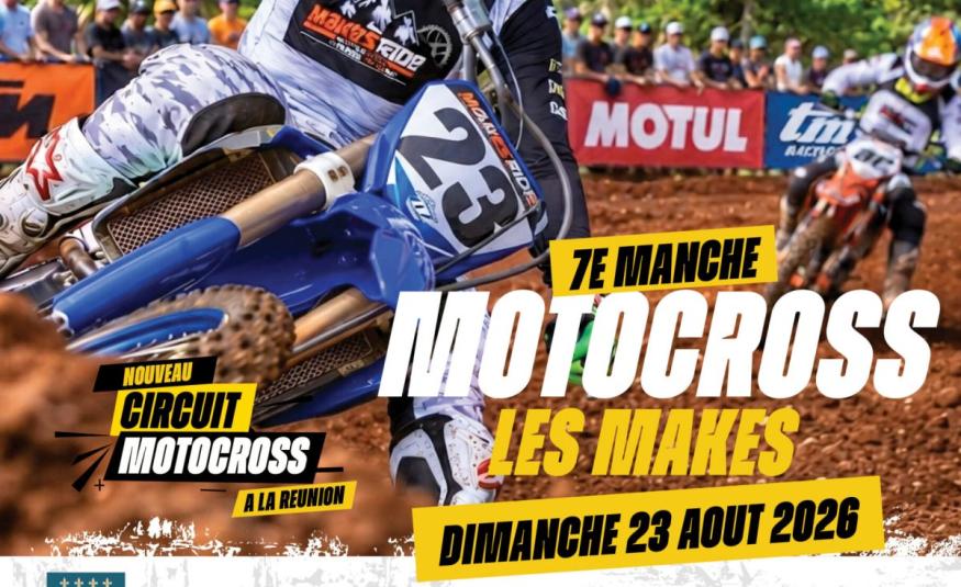 7e manche Motocross Les Makes 23 aout 2026